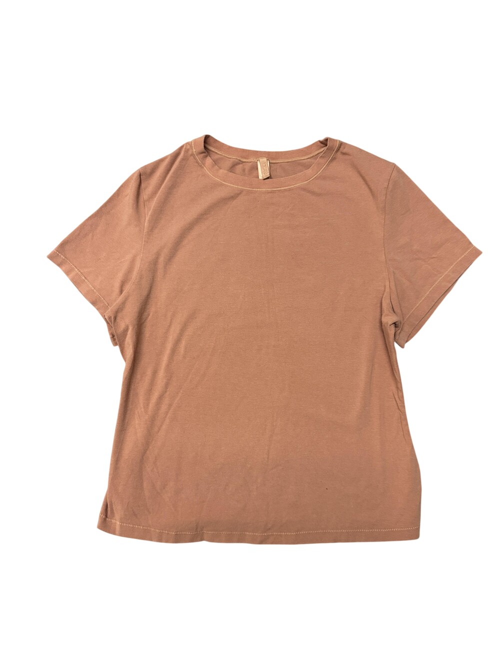 Skims Shirt Womens Small Brown Jersey Crew Neck Short Sleeve Basic Tee Solid